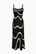 Swirl Stripe Knit Cami Maxi Dress