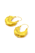 Textured Metal Geometric Hoop Earrings