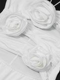 Three Dimensional Rose Cutout Midi Dress - HouseofHalley