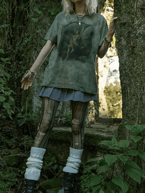 Tie Dye Grunge Fairy Print Tee - HouseofHalley