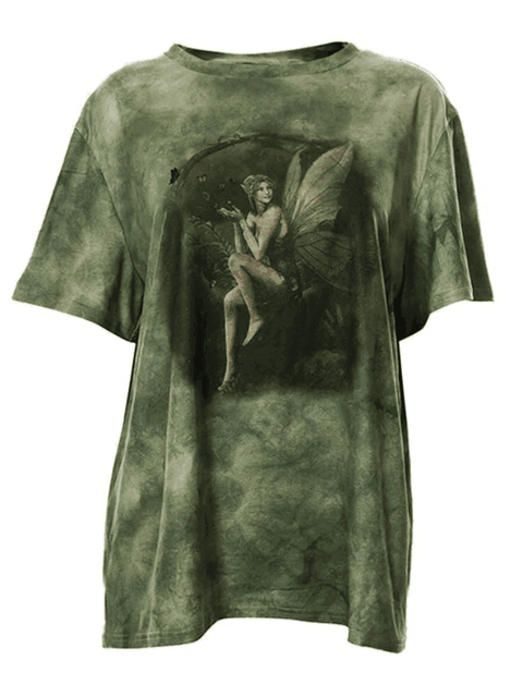 Tie Dye Grunge Fairy Print Tee - HouseofHalley