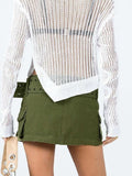 Ultra Short Pocket Belt Decor Mini Skirt - HouseofHalley