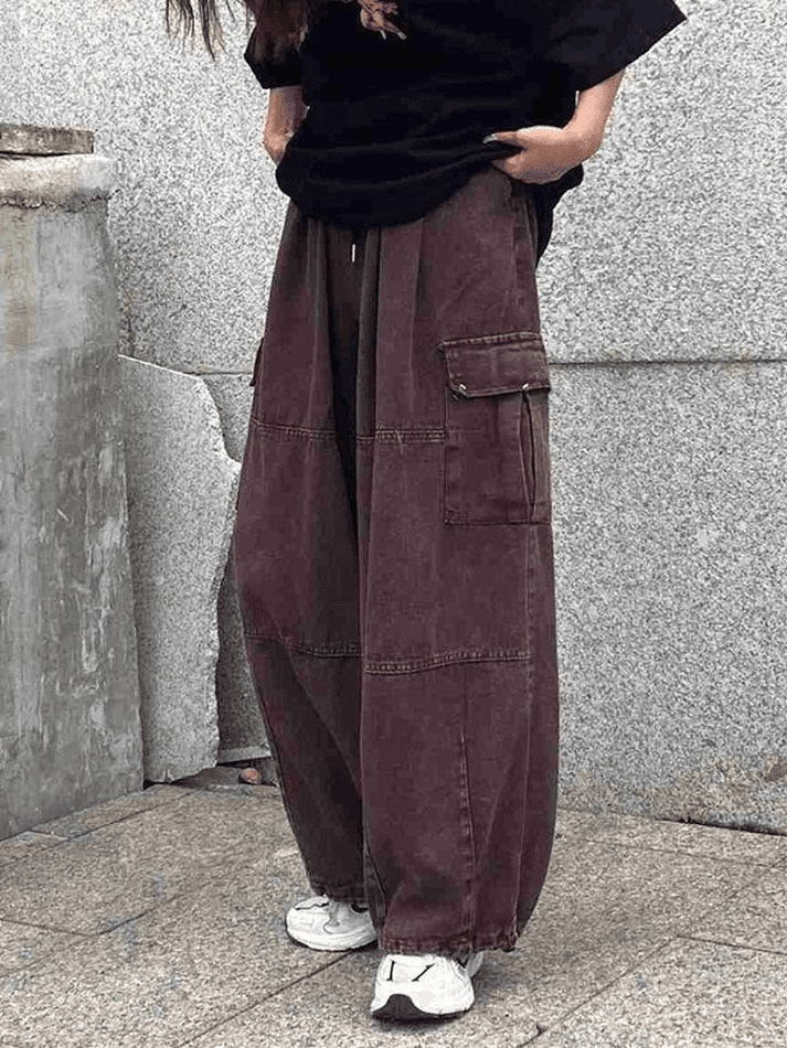 2024 Vintage Baggy Cargo Jeans Black M in Jeans Online Store