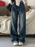 Vintage Blue Washed High Waist Boyfriend Jeans - HouseofHalley