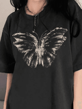 Vintage Butterfly Short Sleeve Graphic Oversized Tee