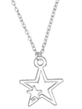 Vintage Hollow Out Star Charm Necklace