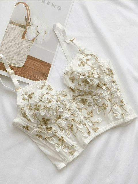 Vintage Lace Embroidery Bustier - HouseofHalley
