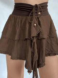 Vintage Lace High Waist Mini Skirts