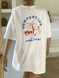 Vintage Logo Print Oversized Tee - HouseofHalley