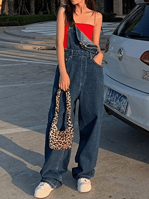 Vintage Washed Boyfriend Denim Overall - HouseofHalley