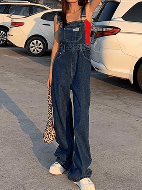 Vintage Washed Boyfriend Denim Overall - HouseofHalley