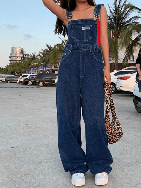 Vintage Washed Boyfriend Denim Overall - HouseofHalley
