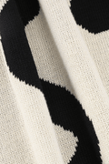 Wavy Pattern Long Sleeve Side Cut Out Knit Dress - HouseofHalley