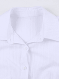 White Sheer Short Sleeve Blouse - HouseofHalley