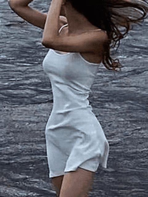 White Summer Beach Mini Dress - HouseofHalley