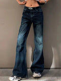 Vintage Washed Distressed Flare Jeans - HouseofHalley