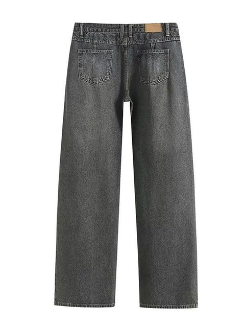Low Rise Washed Wide Leg Jeans - HouseofHalley