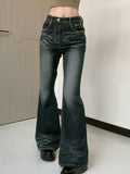 Mid Rise Washed Flared Jeans - HouseofHalley