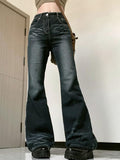 Low Rise Washed Slim-Fit Boot-Cut Jeans - HouseofHalley