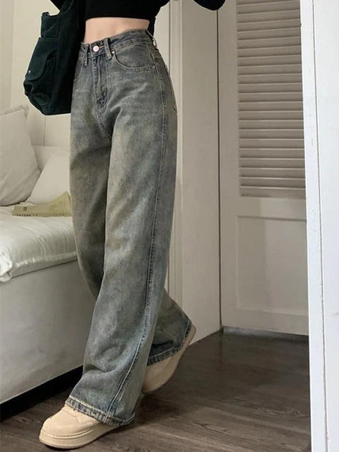 Washed Distressed High Rise Boyfriend Jeans - HouseofHalley
