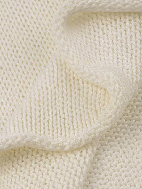 Star Crochet Knit Cropped Sweater - HouseofHalley