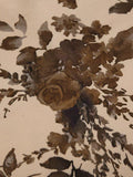 Vintage Flower Print Square Neck Trumpet Sleeve Midi Dress - HouseofHalley