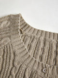 Button Front Cable Knit Top - HouseofHalley