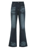 Mid Rise Washed Flared Jeans - HouseofHalley