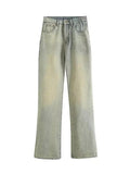 Low Waist Washed Straight-Fit Boot-Cut Jeans - HouseofHalley