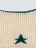 Contrast Color Star Ultra Short Loose Smock Crochet Top - HouseofHalley