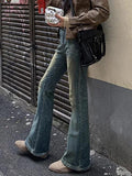 Vintage Distressed Splice Flare Jeans - HouseofHalley