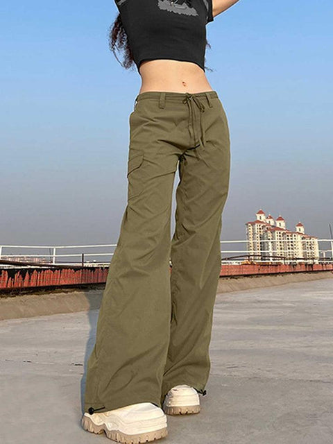 Straight Leg Pocket Cargo Pants - HouseofHalley