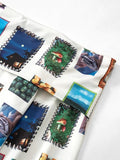 Stamp Print Off Shoulder Long Sleeve Tee - HouseofHalley
