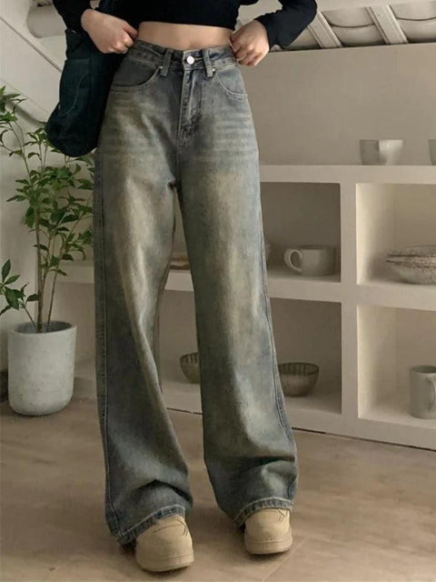 Washed Distressed High Rise Boyfriend Jeans - HouseofHalley