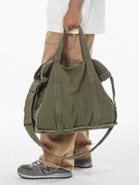 Canvas Burr Large Capacity Crossbody Bag - HouseofHalley