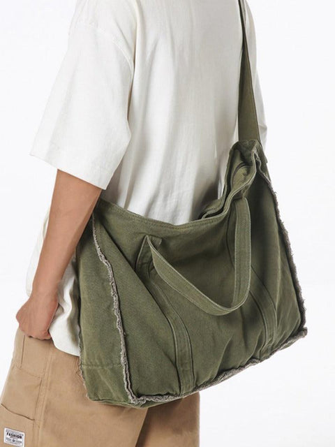 Canvas Burr Large Capacity Crossbody Bag - HouseofHalley