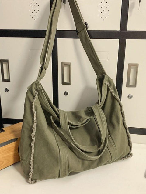 Canvas Burr Large Capacity Crossbody Bag - HouseofHalley
