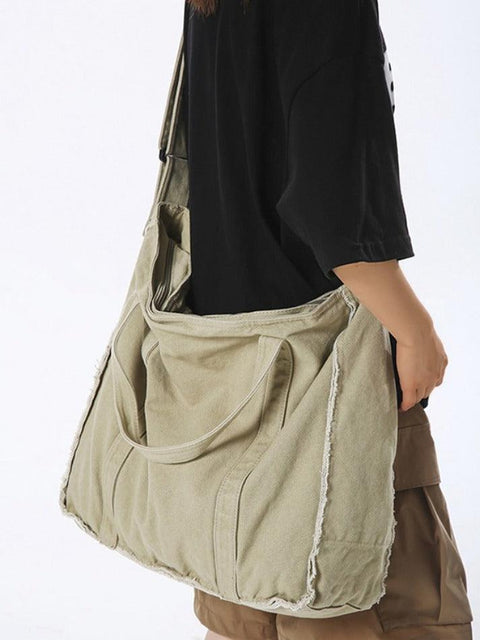 Canvas Burr Large Capacity Crossbody Bag - HouseofHalley