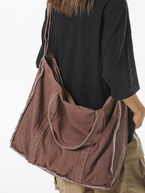 Canvas Burr Large Capacity Crossbody Bag - HouseofHalley