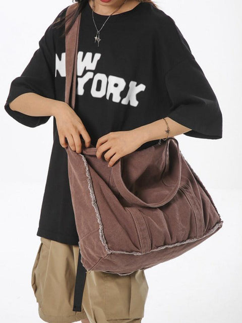 Canvas Burr Large Capacity Crossbody Bag - HouseofHalley