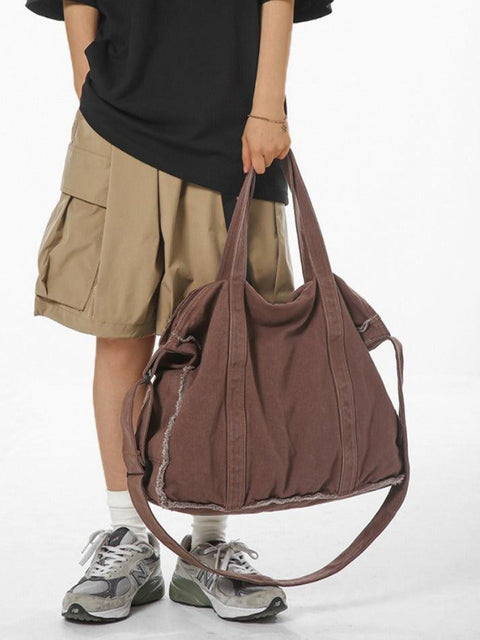 Canvas Burr Large Capacity Crossbody Bag - HouseofHalley