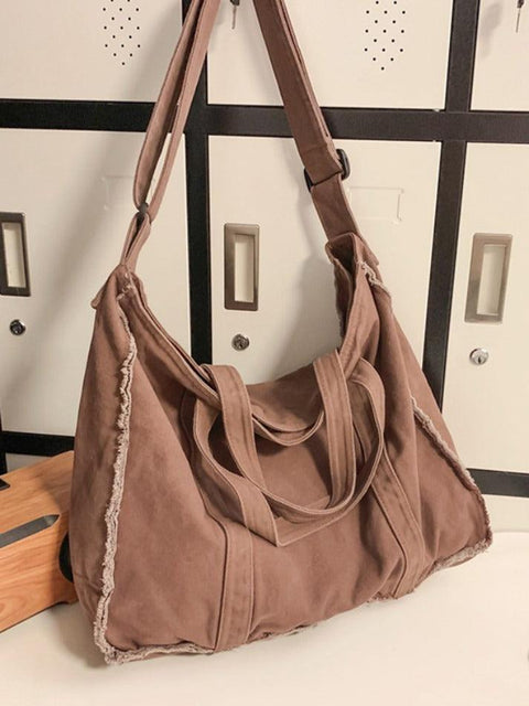 Canvas Burr Large Capacity Crossbody Bag - HouseofHalley
