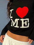 Love Me Black Pullover Sweater - HouseofHalley