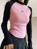 Contrast Color Raglan Slim Knit - HouseofHalley