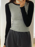 Contrast Color Raglan Slim Long Sleeve Knit - HouseofHalley
