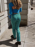 Psychedelic Checkerboard Print Wide-Leg Pants - HouseofHalley