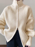 Solid Double Zip Turtleneck Sweater - HouseofHalley