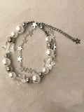 Double Layered Faux Pearl Star Charm Bracelet - HouseofHalley