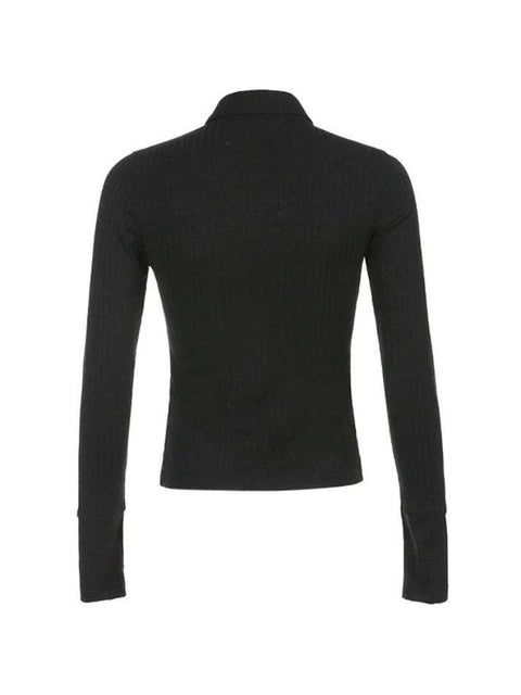 Vertical Stripe Lapel Knit - HouseofHalley