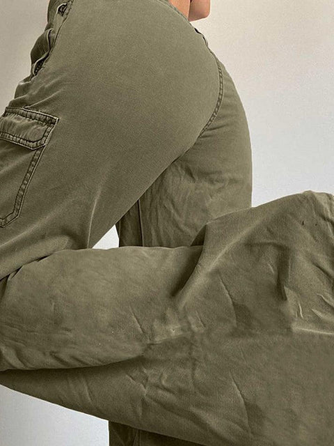 Straight Leg Pocket Cargo Pants - HouseofHalley